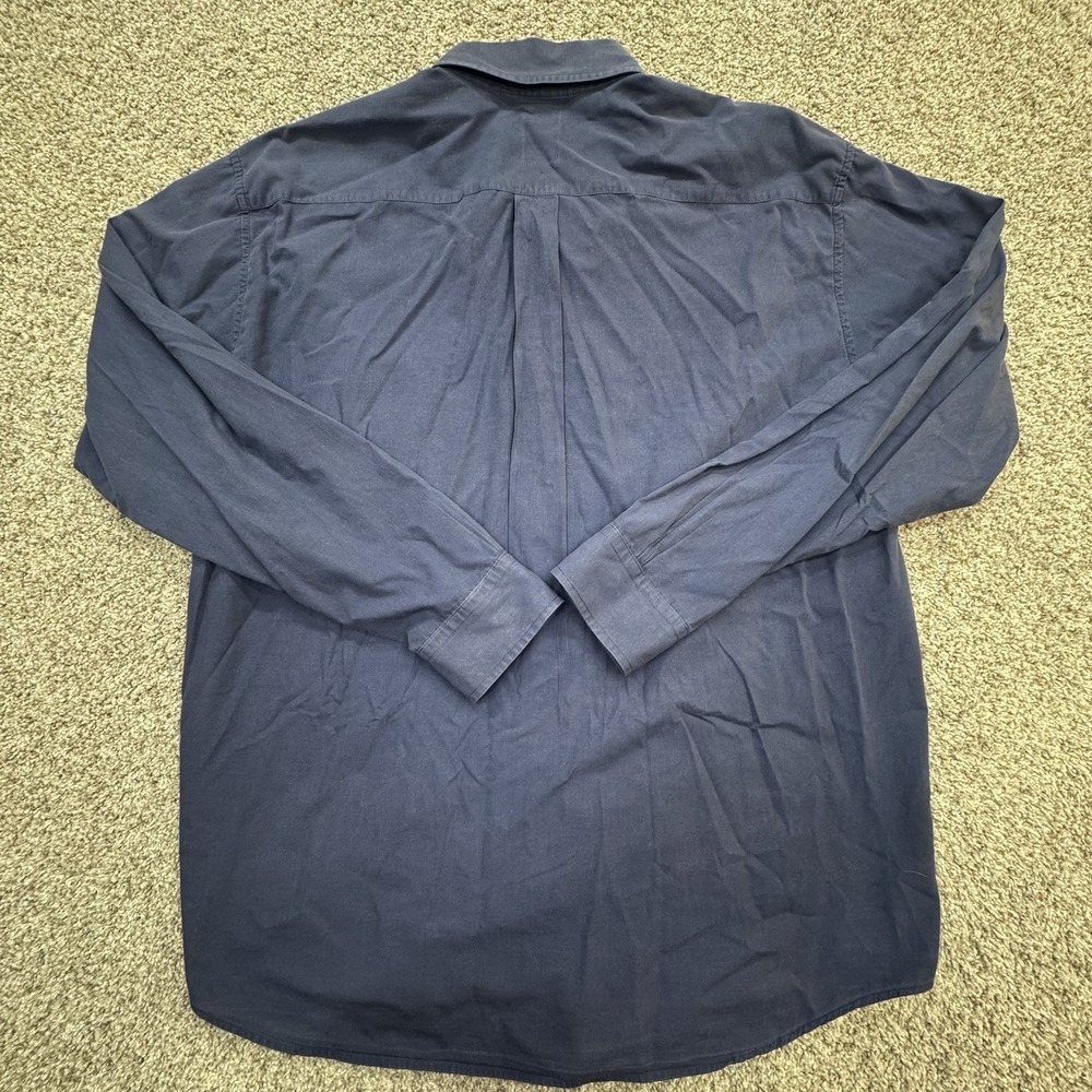 Brooks Brothers Button Up Shirt Men's XL Navy Blue Long Sleeve Polo Madison - Picture 4 of 7